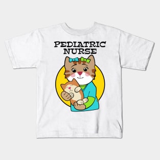 Pediatric Nurse Cat with Kitten Kids T-Shirt